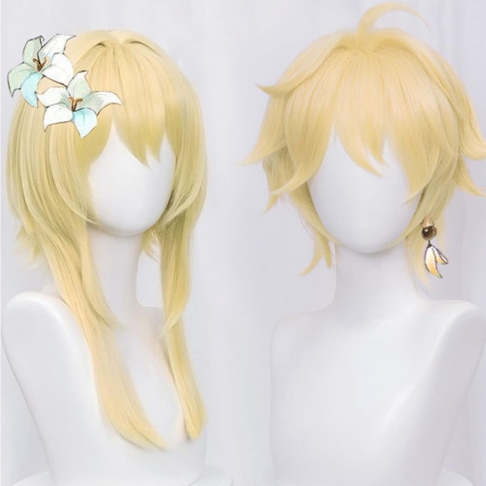 Lumine blonde wig cosplay